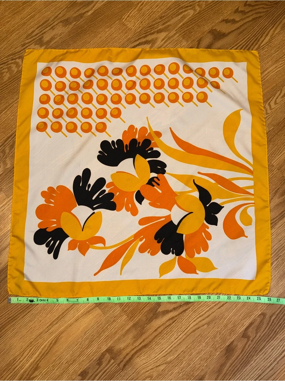 Vintage 1970s‎ Abstract Scarf 26” square